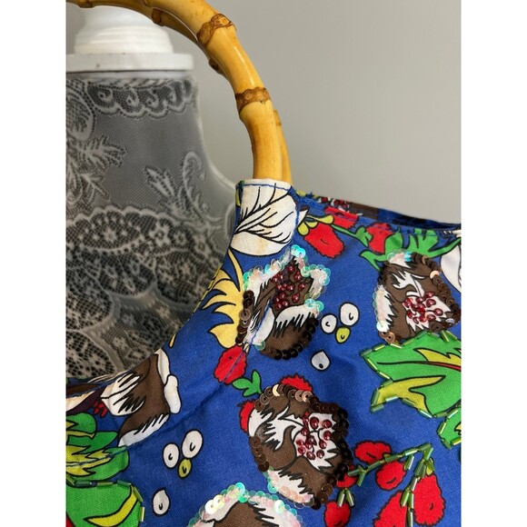 NWT New Tropical Handbag Bamboo Handle - Picture 3 of 9